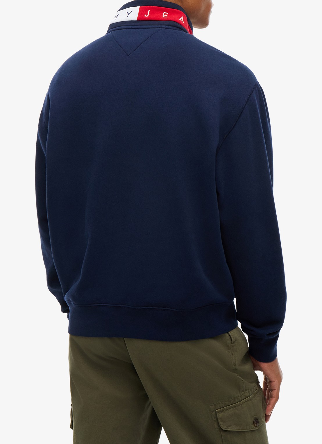Tommy Hilfiger Schipperstrui met halve rits - achterkant 5 donkerblauw