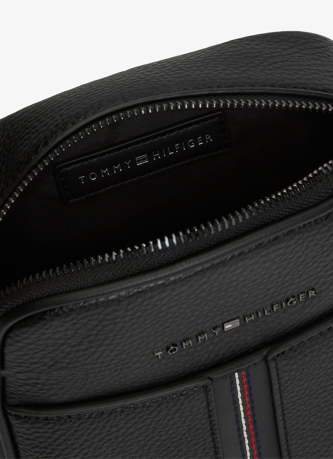 Tommy Hilfiger Schoudertas met logo - detail diepzwart