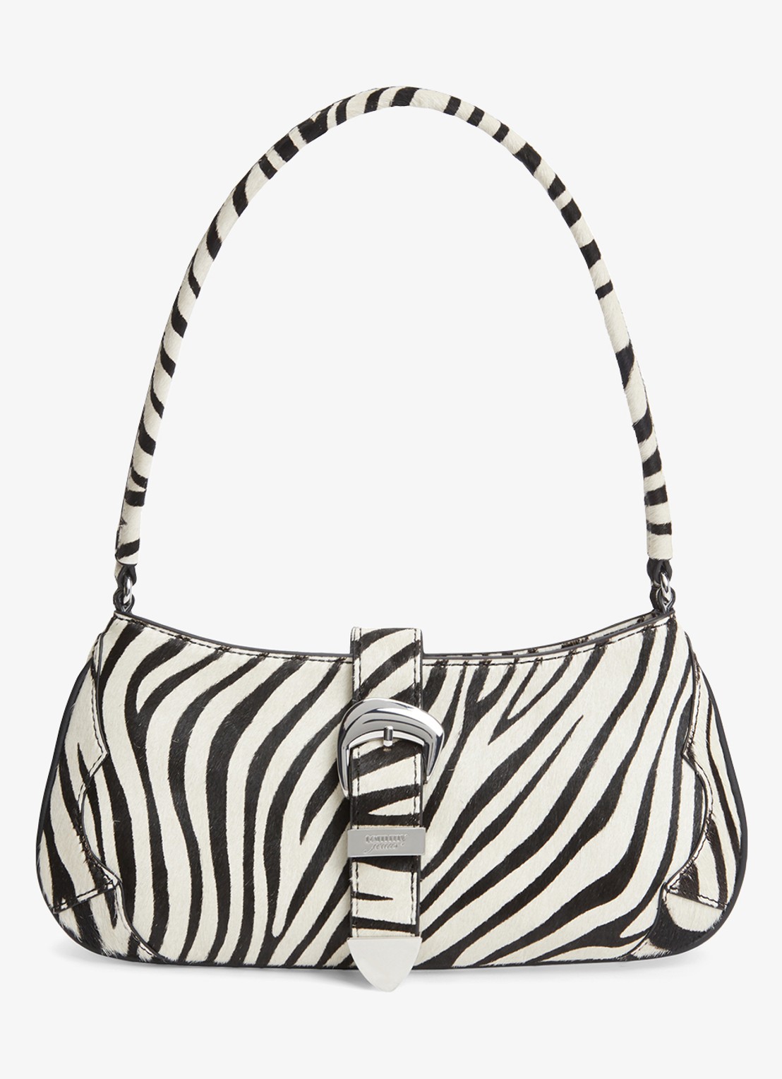 Tommy Hilfiger Schoudertas met zebraprint - voorkant 2 wit