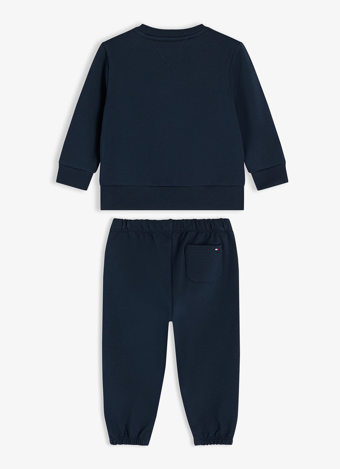Tommy Hilfiger Set van sweater en joggingbroek met logo 2-delig - achterkant 2 donkerblauw