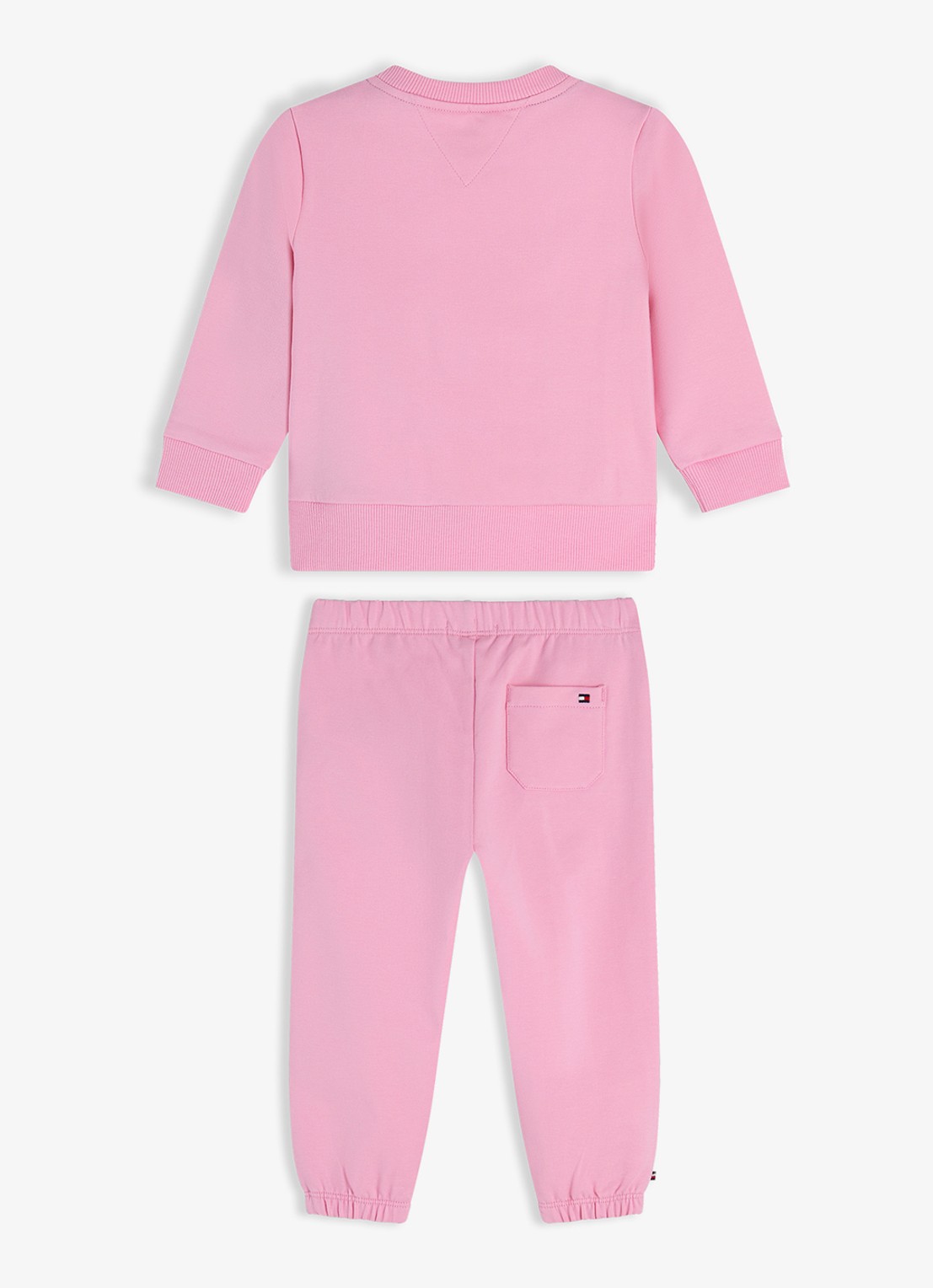 Tommy Hilfiger Set van sweater en joggingbroek met logo 2-delig - achterkant 2 lichtroze
