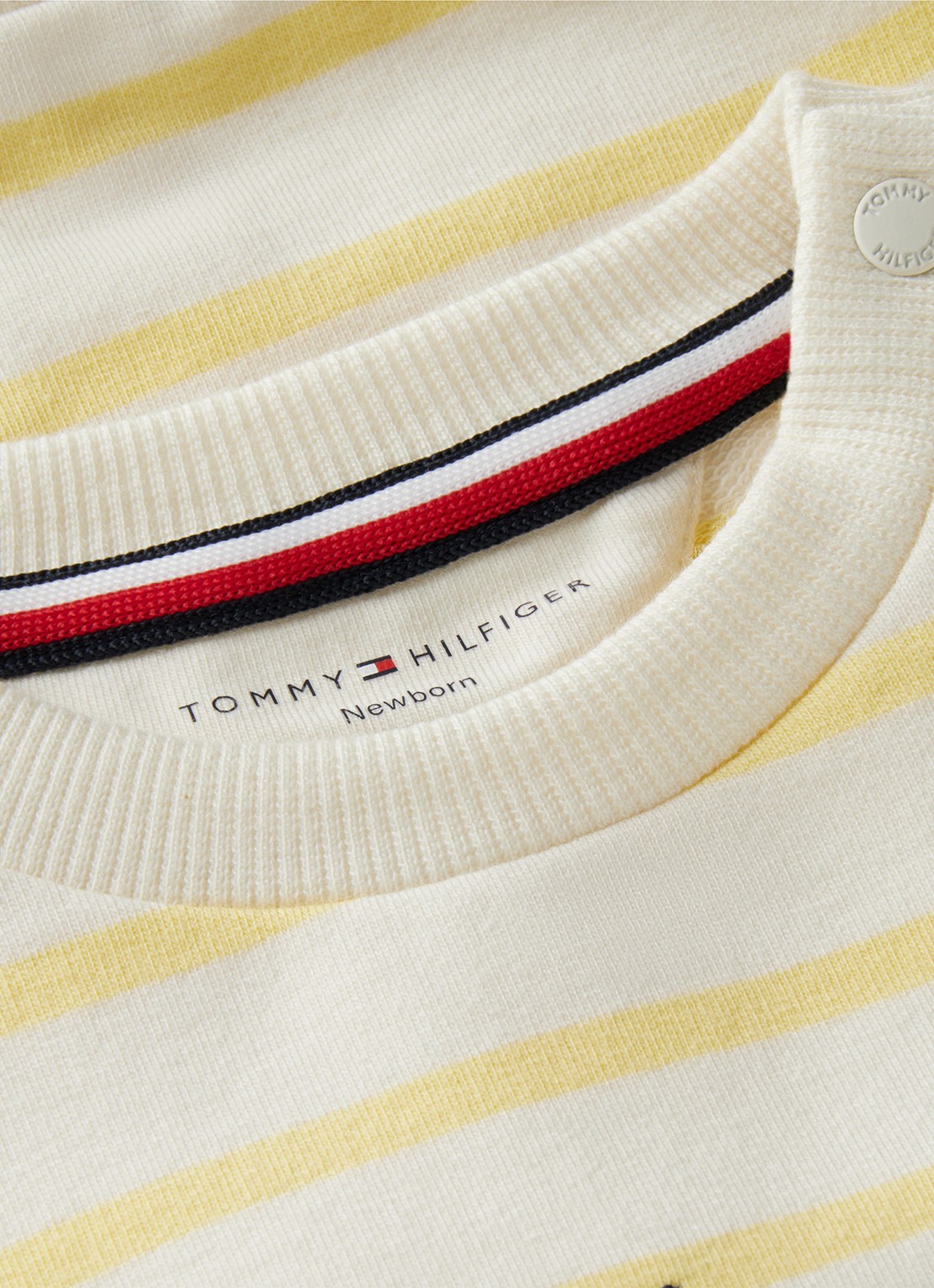 Tommy Hilfiger Set van sweater en joggingbroek met logo 2-delig - detail lichtgeel