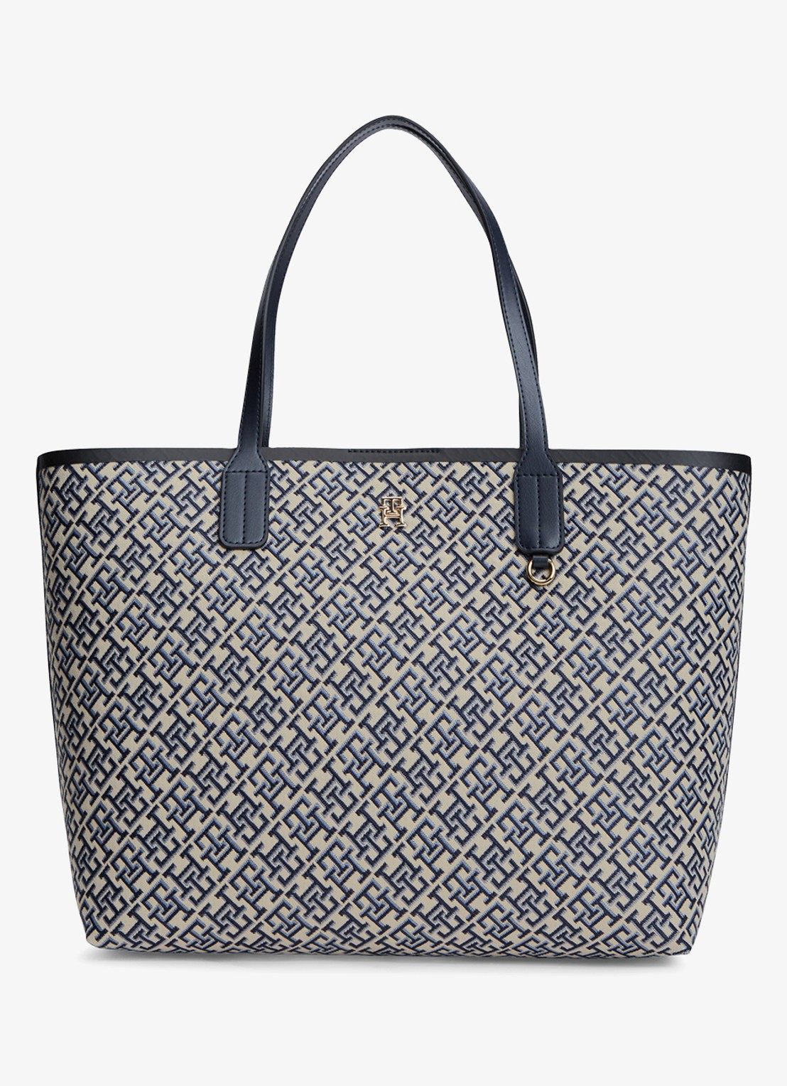 Tommy Hilfiger Shopper met logoprint - voorkant 5 donkerblauw