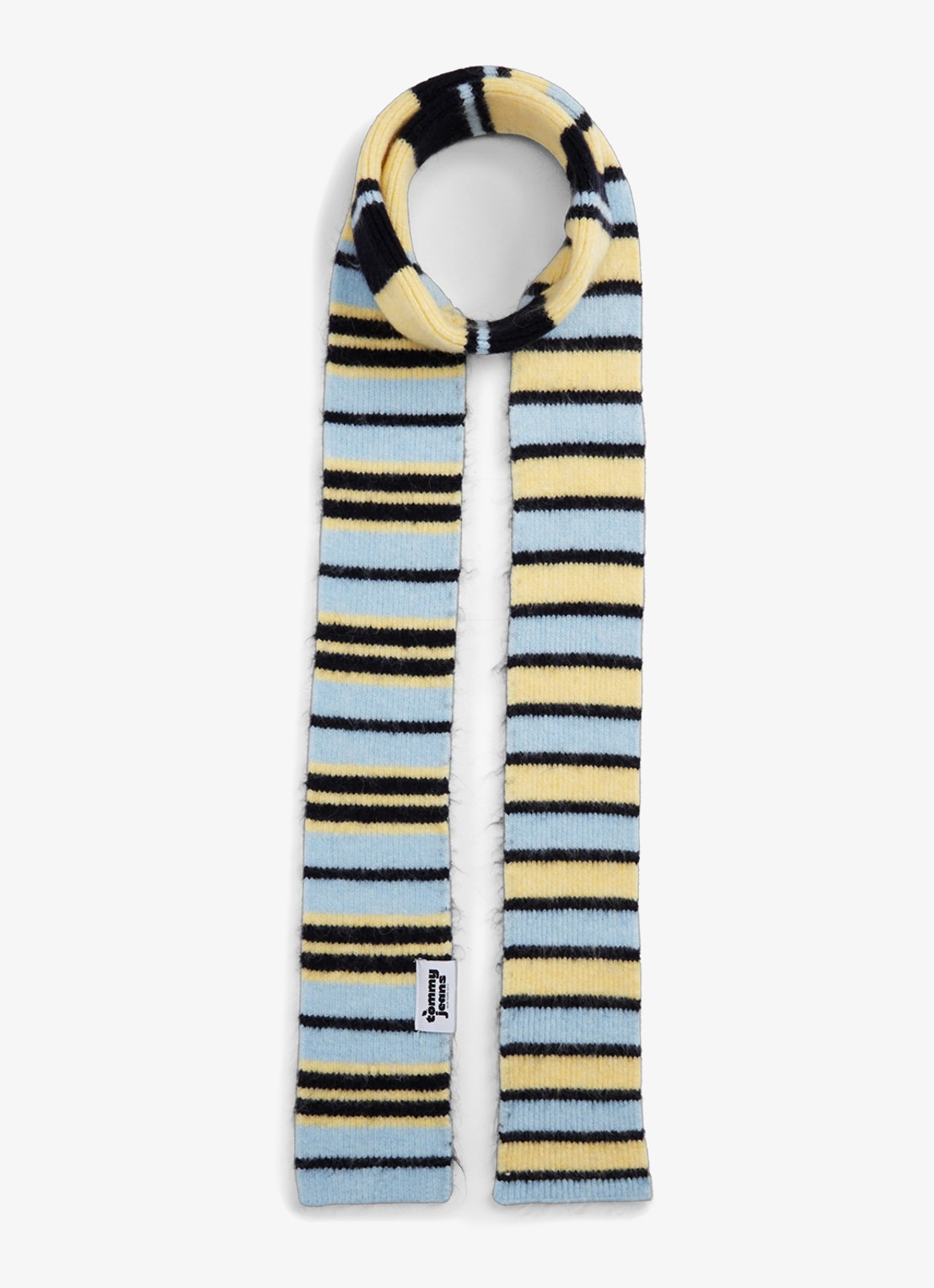 Tommy Hilfiger Sjaal in alpaca wolblend met streepdessin  - voorkant 4 geel