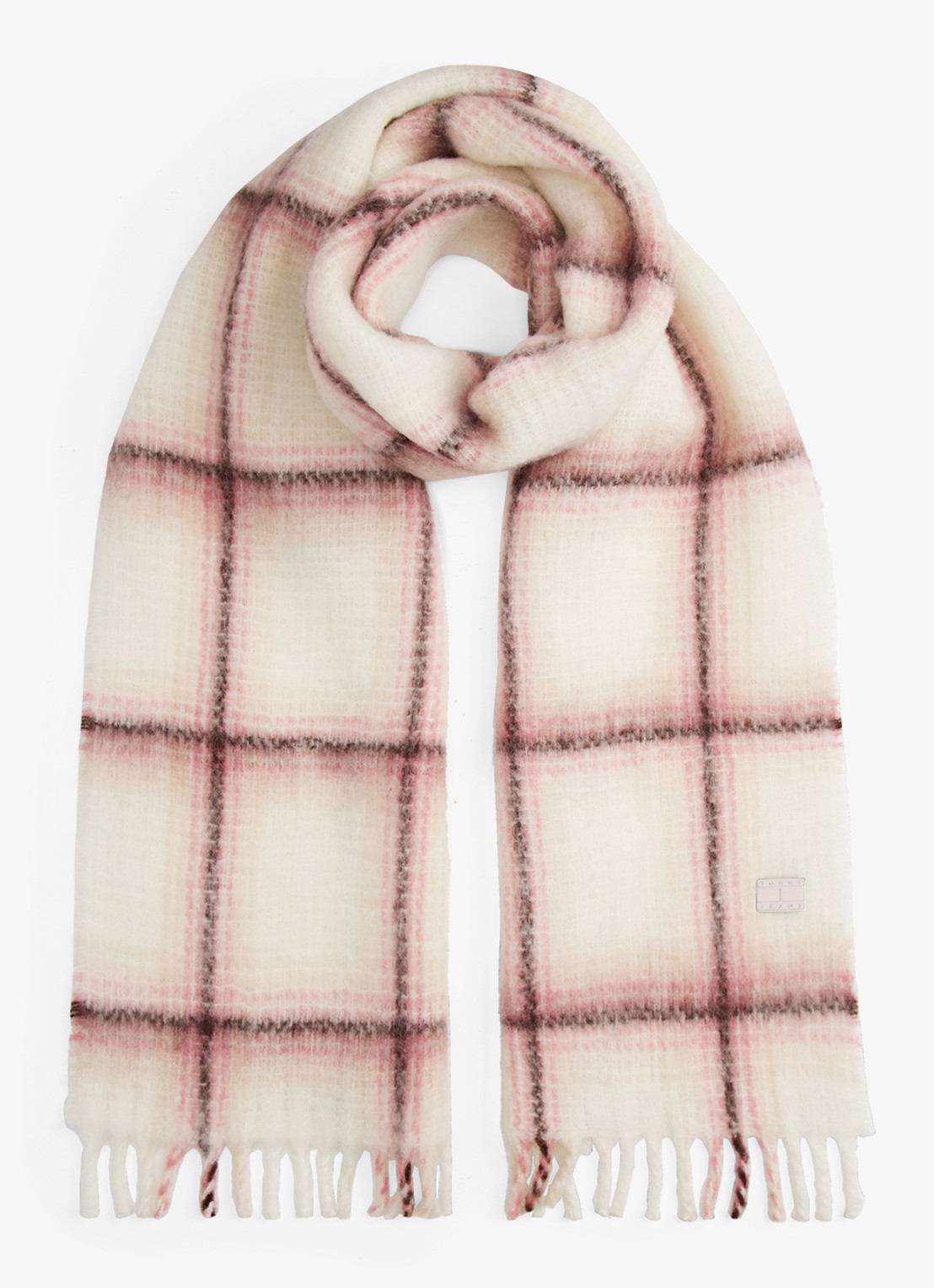 Tommy Hilfiger Sjaal met ruitdessin - voorkant 4 roze