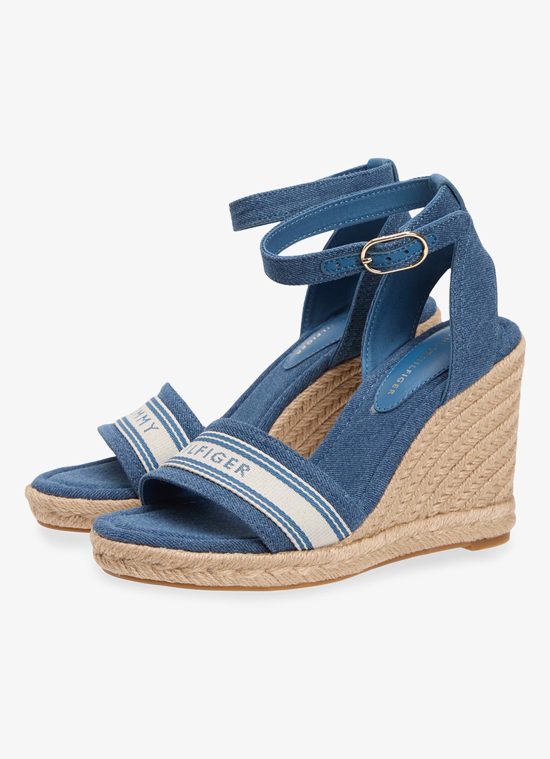 Tommy Hilfiger Sleehak met logo - voorkant 5 denim