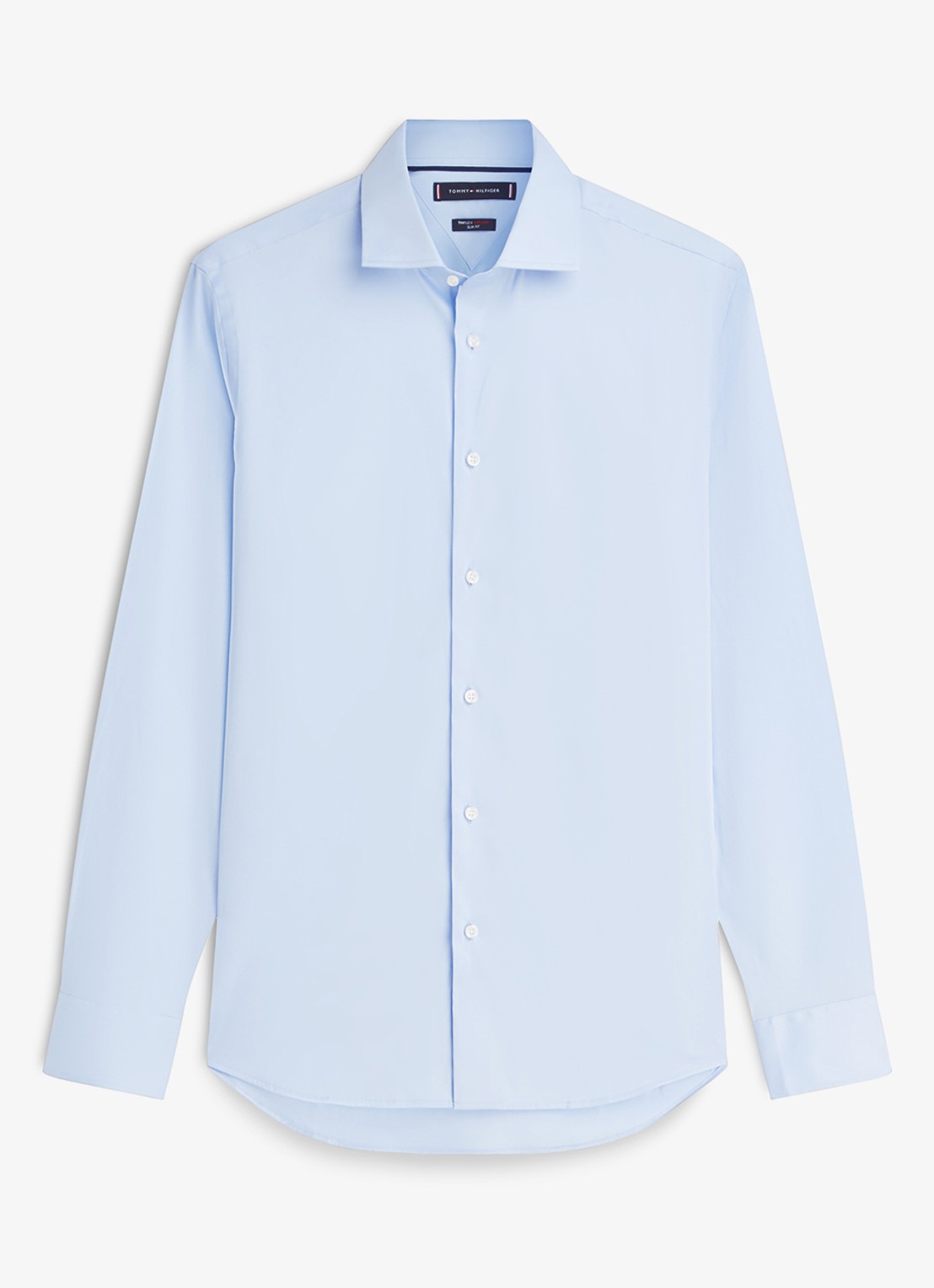 Tommy Hilfiger Slim fit overhemd met button down kraag - voorkant 4 lichtblauw