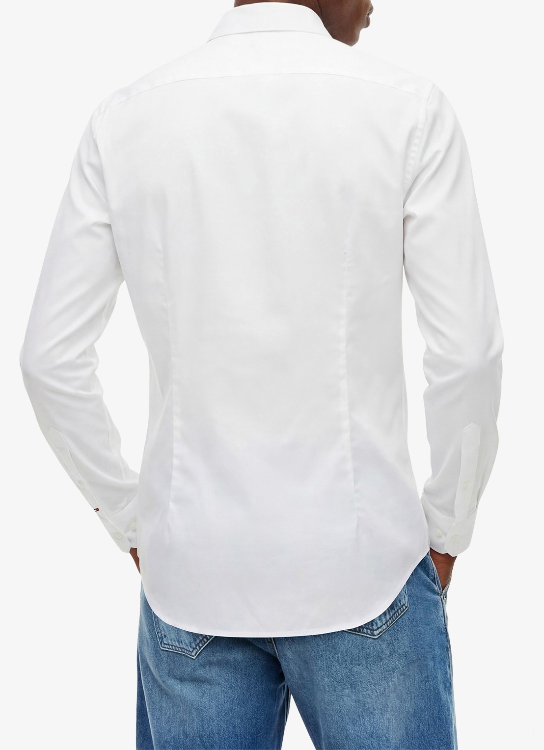Tommy Hilfiger Slim fit overhemd met button down kraag - achterkant wit