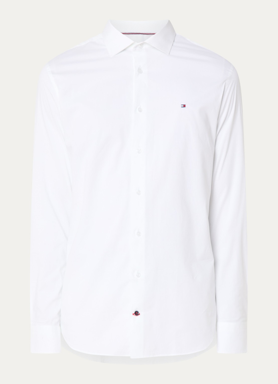 Tommy Hilfiger Slim fit overhemd met logo - voorkant 7 wit