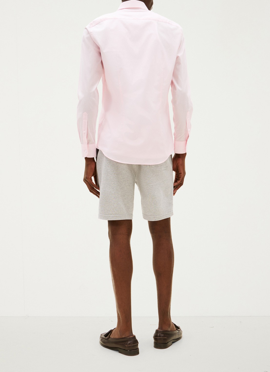 Tommy Hilfiger Slim fit overhemd met logo - achterkant lichtroze