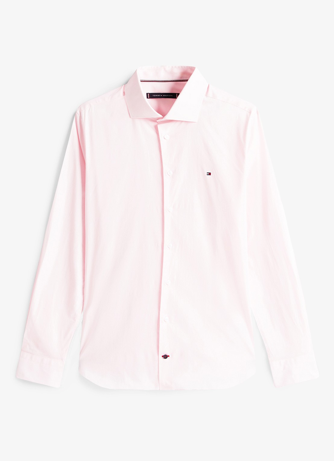 Tommy Hilfiger Slim fit overhemd met logo - voorkant 3 lichtroze
