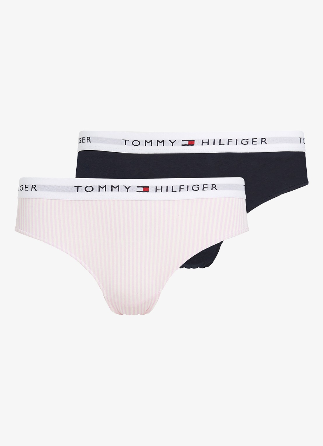 Tommy Hilfiger Slip met logoband in 2-pack - voorkant 2 roze