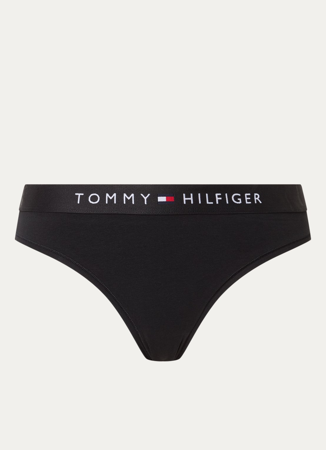 Tommy Hilfiger Slip met logoband  - voorkant zwart