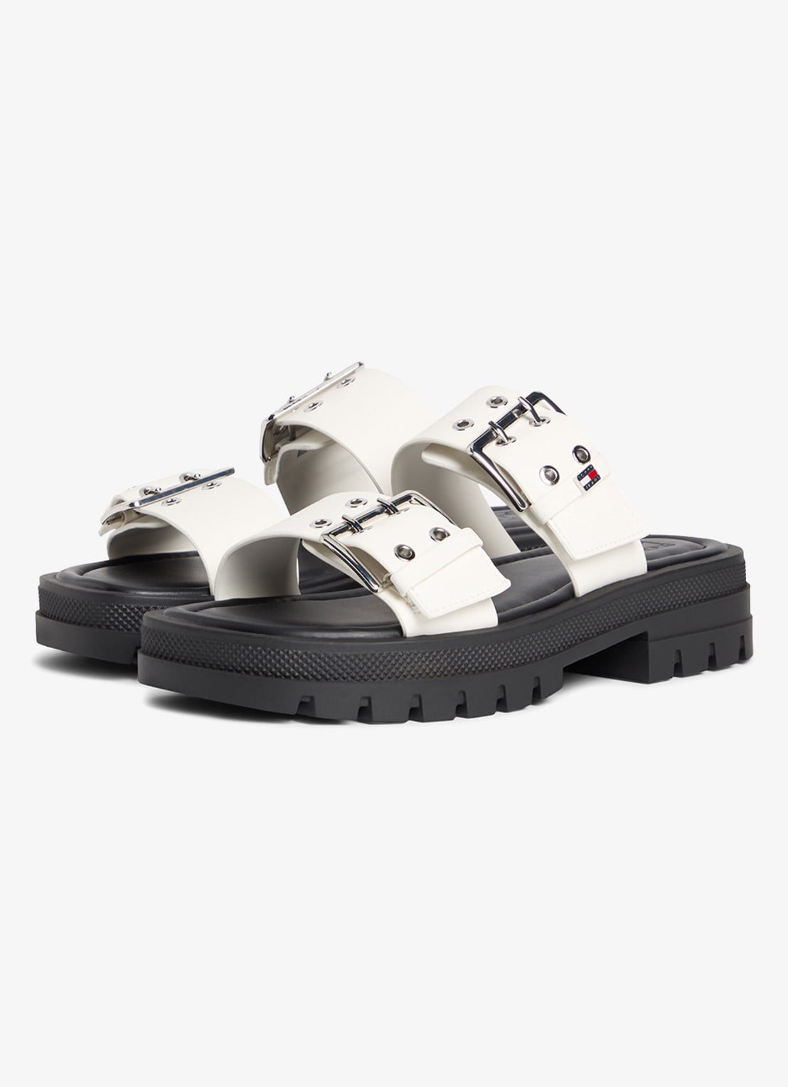 Tommy Hilfiger Slipper met gespdetail - detail ivoor