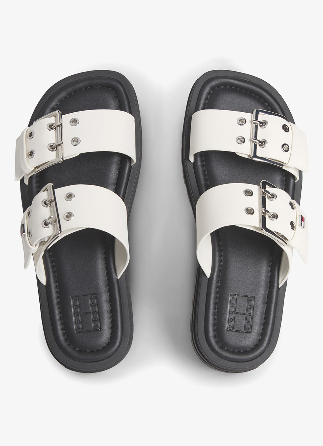 Tommy Hilfiger Slipper met gespdetail - detail 2 ivoor