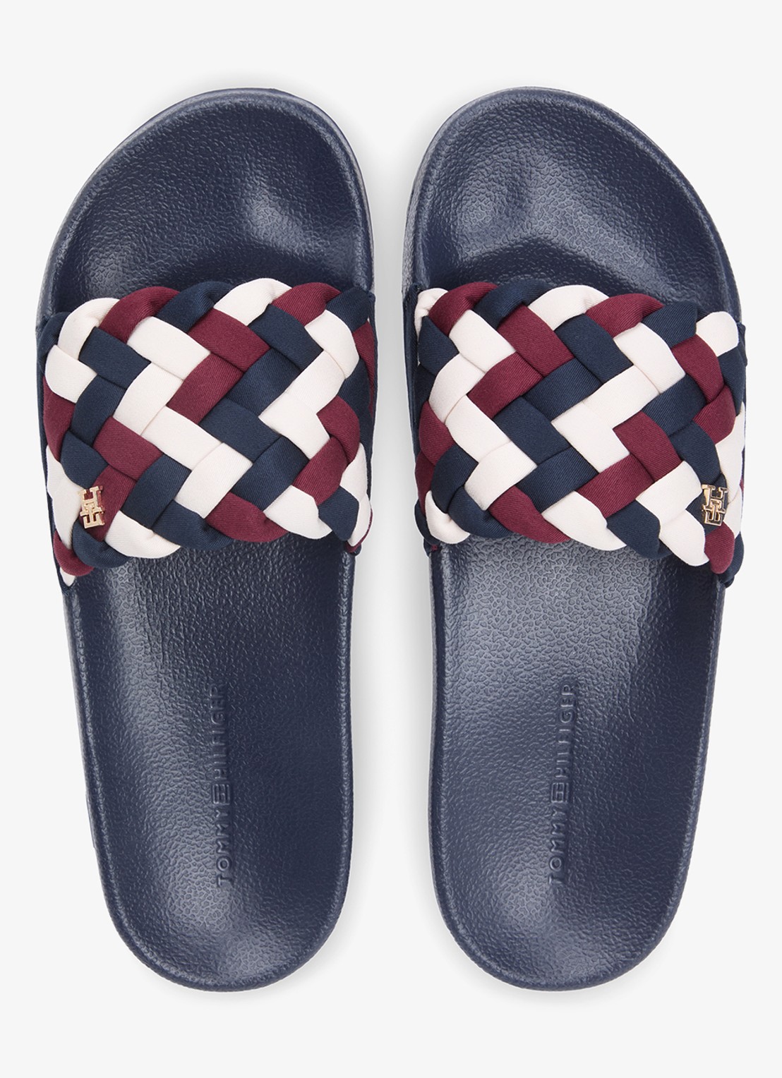 Tommy Hilfiger Slipper met gevlochten details en logo - detail 3 multicolor
