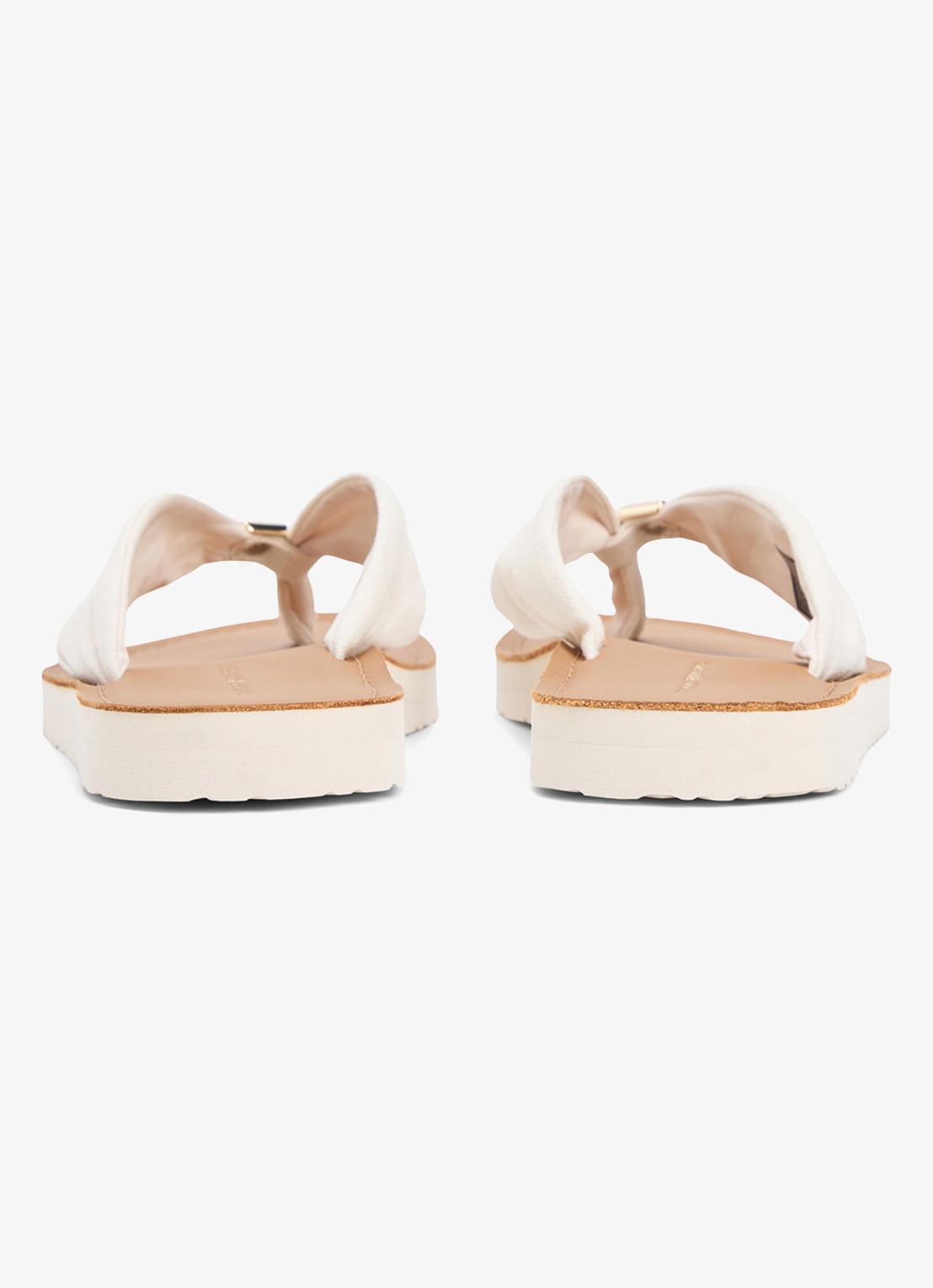 Tommy Hilfiger Slipper met logo - achterkant beige