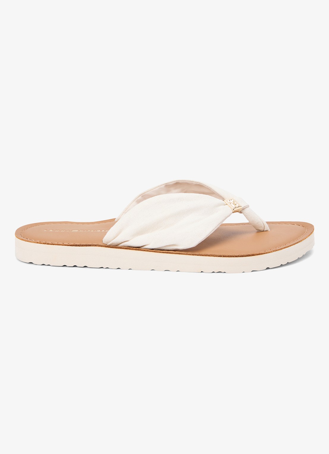 Tommy Hilfiger Slipper met logo - detail 4 beige