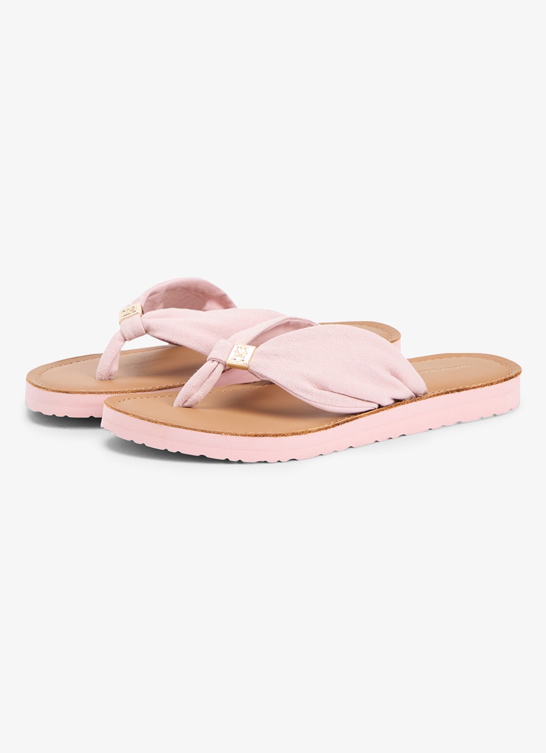 Tommy Hilfiger Slipper met logo - voorkant 2 rood