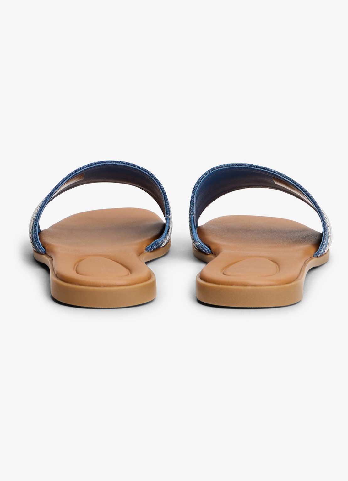 Tommy Hilfiger Slipper met logo - achterkant blauw