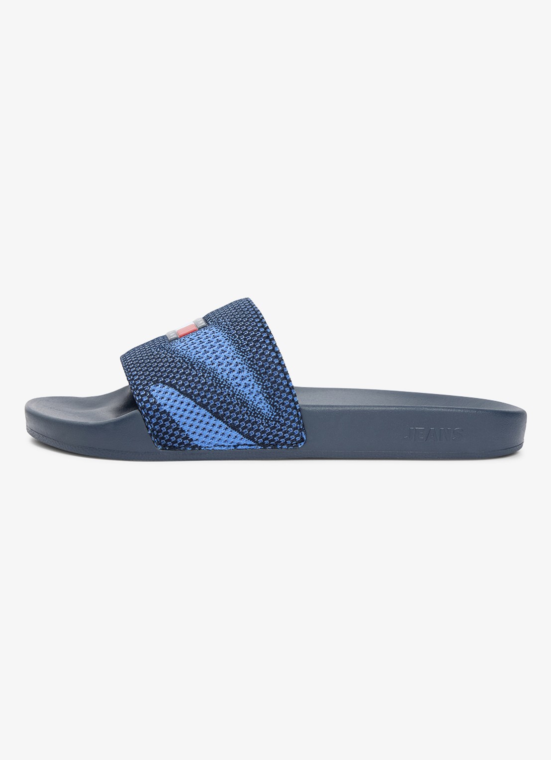 Tommy Hilfiger Slipper met logo - detail 4 donkerblauw