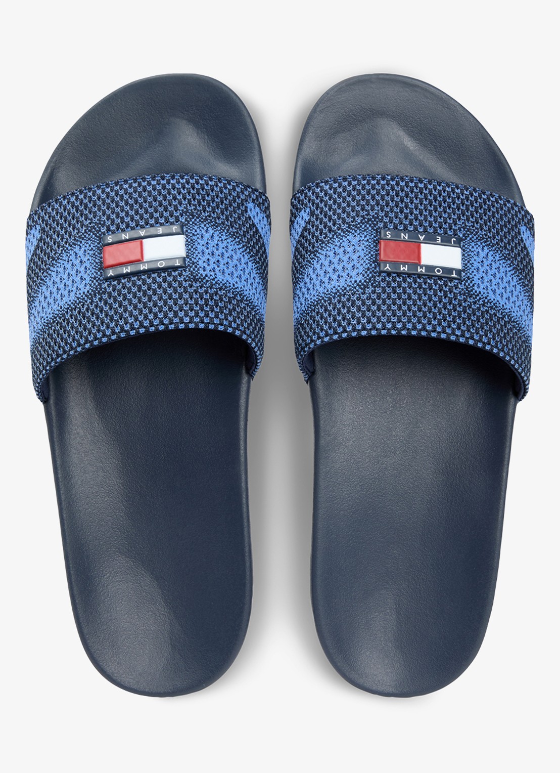 Tommy Hilfiger Slipper met logo - detail 5 donkerblauw