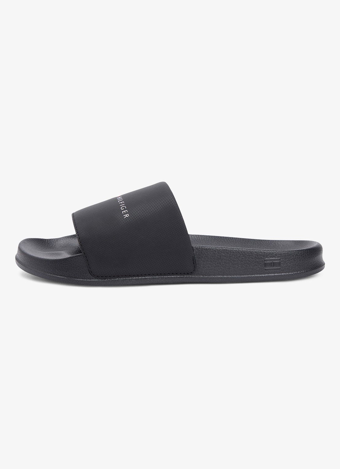 Tommy Hilfiger Slipper met logo - detail 4 zwart