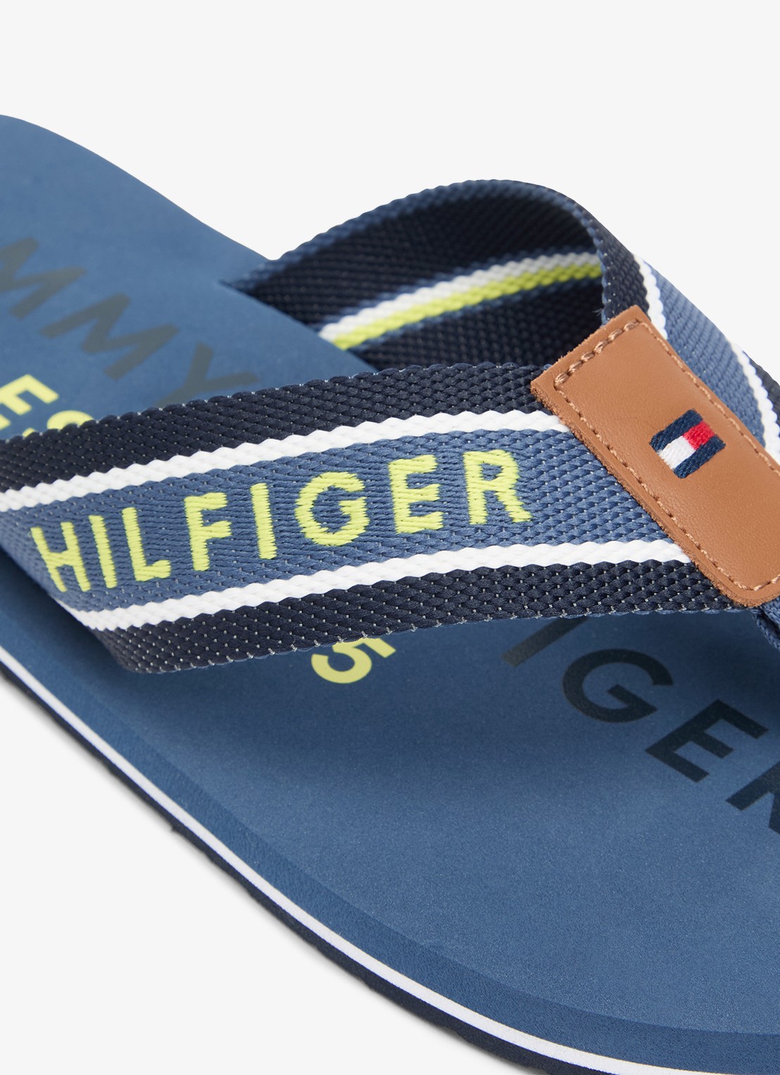 Tommy Hilfiger Slipper met logo - detail 5 blauw