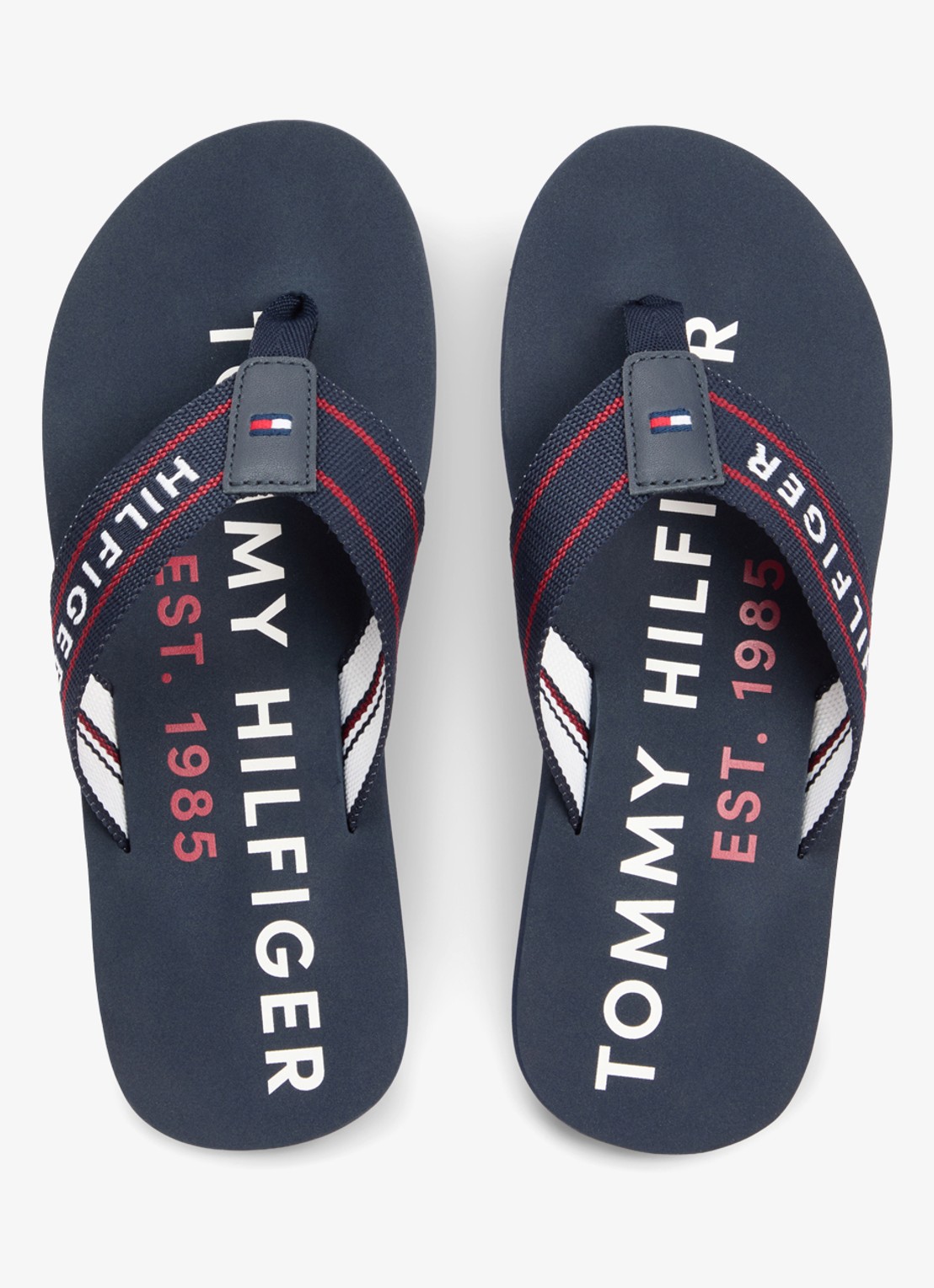 Tommy Hilfiger Slipper met logo - detail 4 lichtblauw