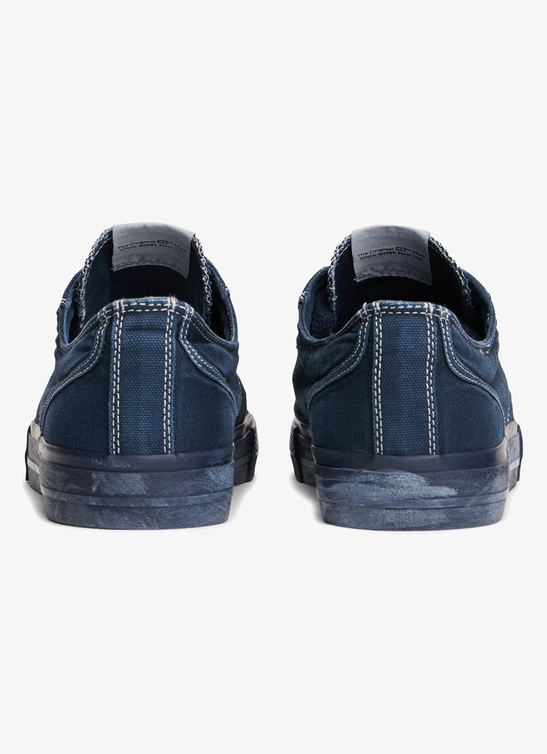 Tommy Hilfiger Sneaker met doorgestikte details - achterkant donkerblauw