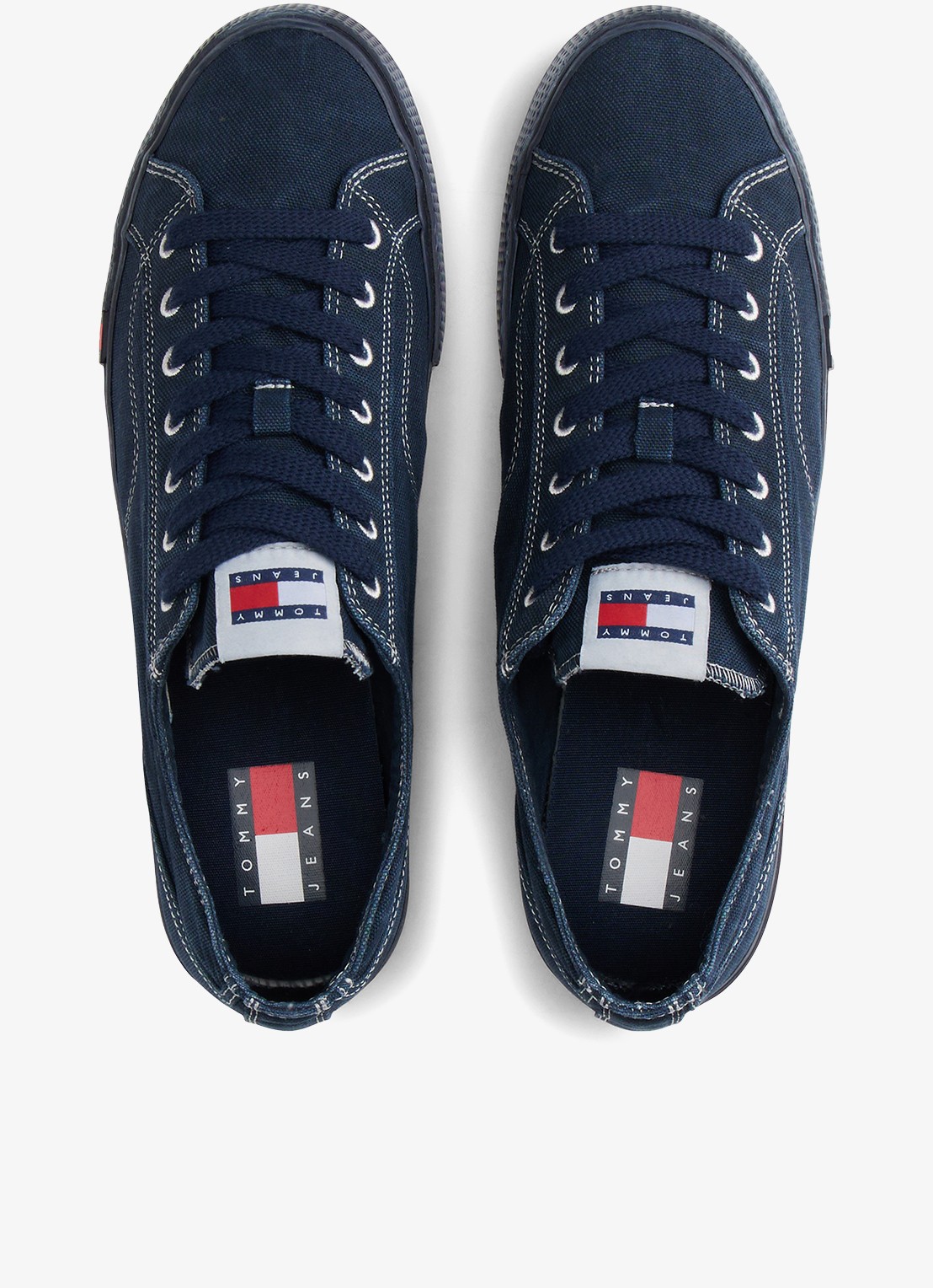 Tommy Hilfiger Sneaker met doorgestikte details - detail 3 donkerblauw