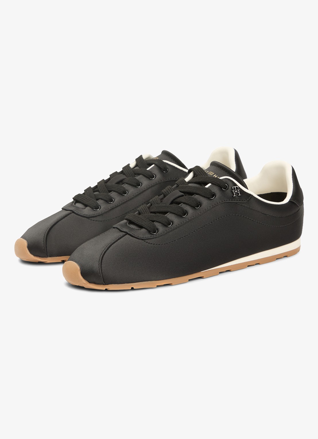 Tommy Hilfiger Sneaker met logo - voorkant 2 zwart
