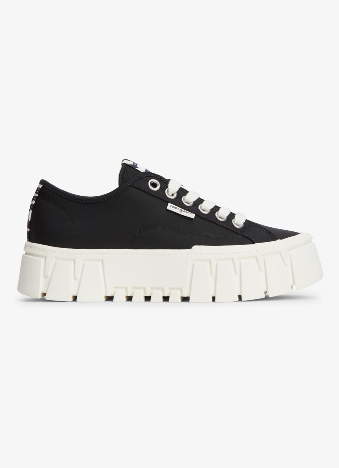 Tommy Hilfiger Sneaker met logo - voorkant zwart