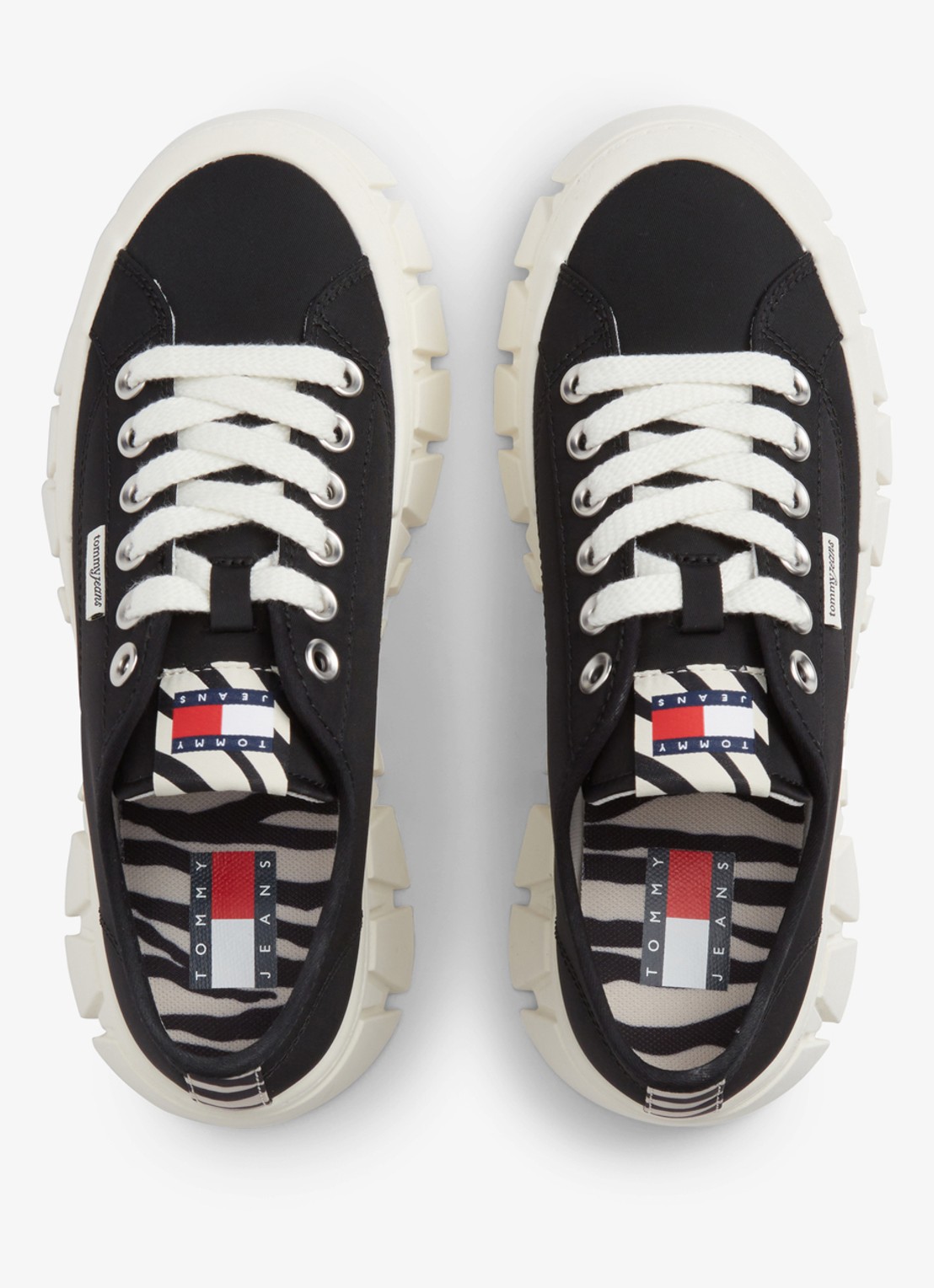 Tommy Hilfiger Sneaker met logo - voorkant 2 zwart