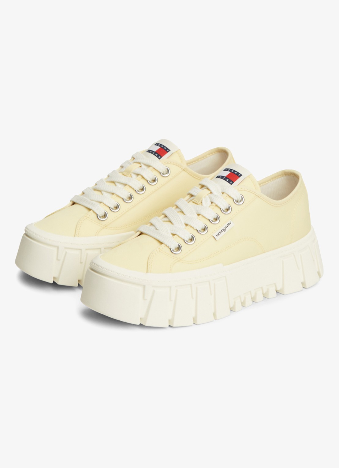 Tommy Hilfiger Sneaker met logo - detail 4 lichtgeel