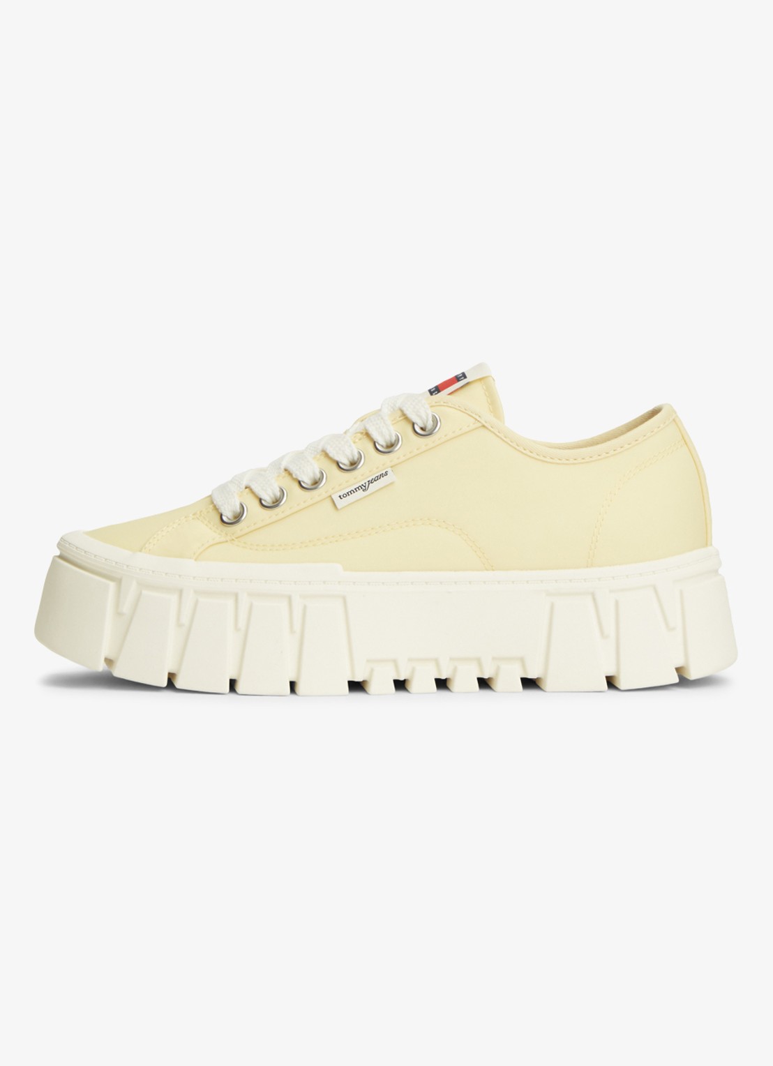 Tommy Hilfiger Sneaker met logo - detail 5 lichtgeel