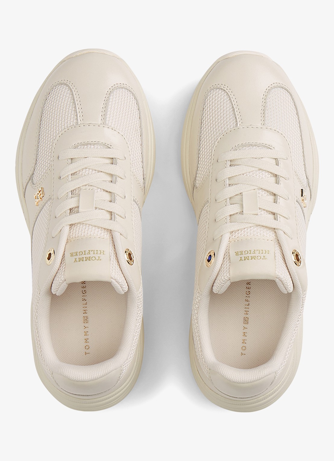 Tommy Hilfiger Sneaker met logo - detail 3 creme