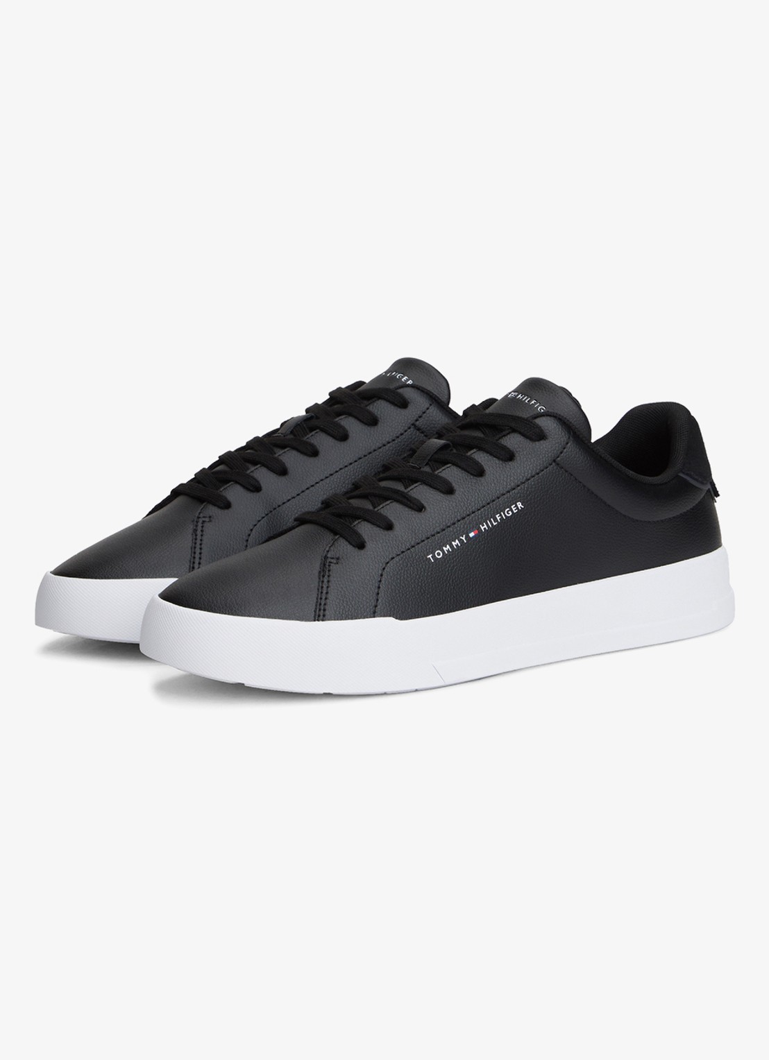 Tommy Hilfiger Sneaker met logo - voorkant 2 zwart