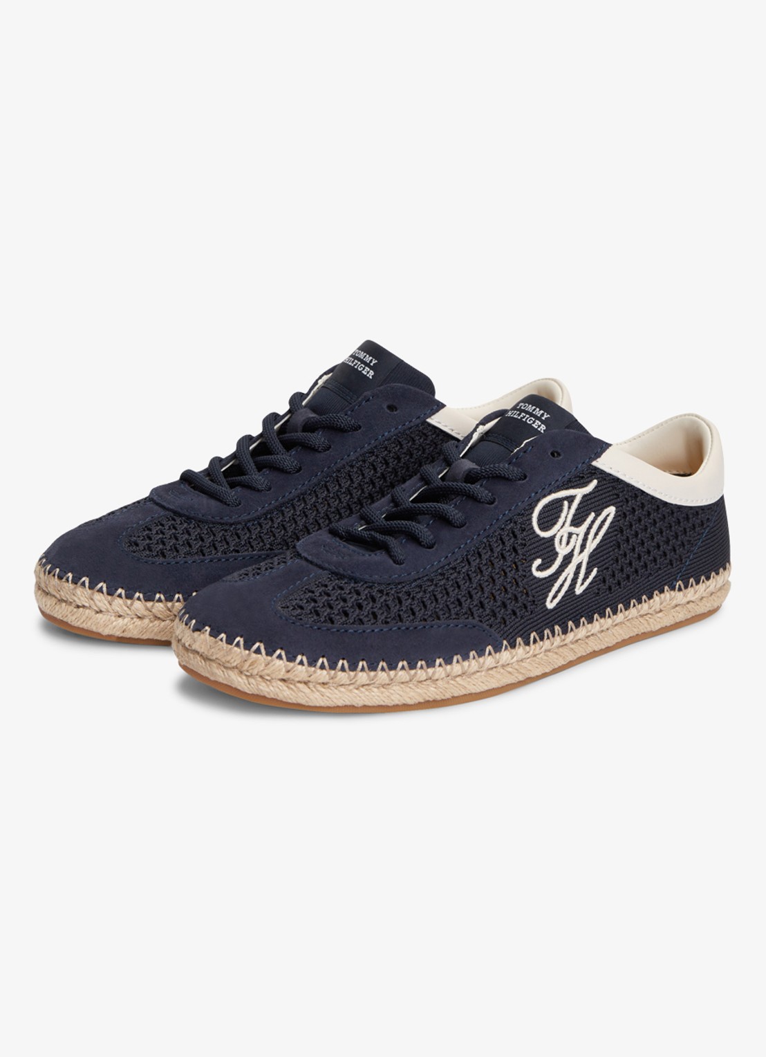 Tommy Hilfiger Sneaker met opengewerkt dessin - detail 3 donkerblauw