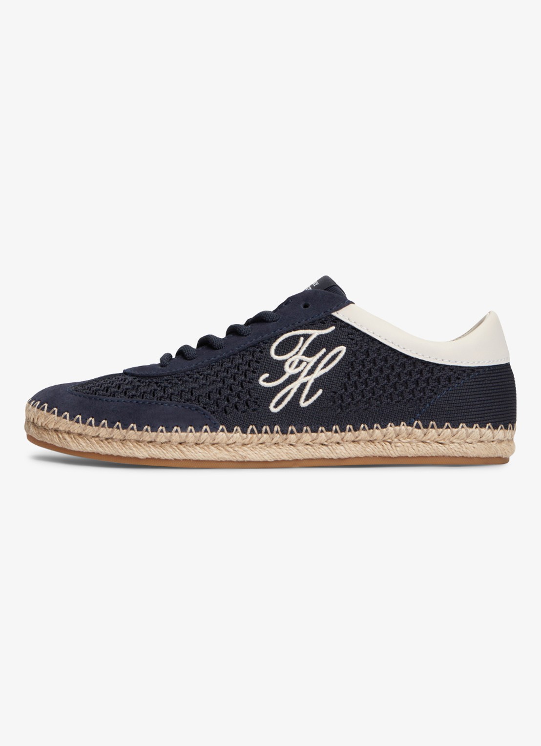 Tommy Hilfiger Sneaker met opengewerkt dessin - detail 4 donkerblauw