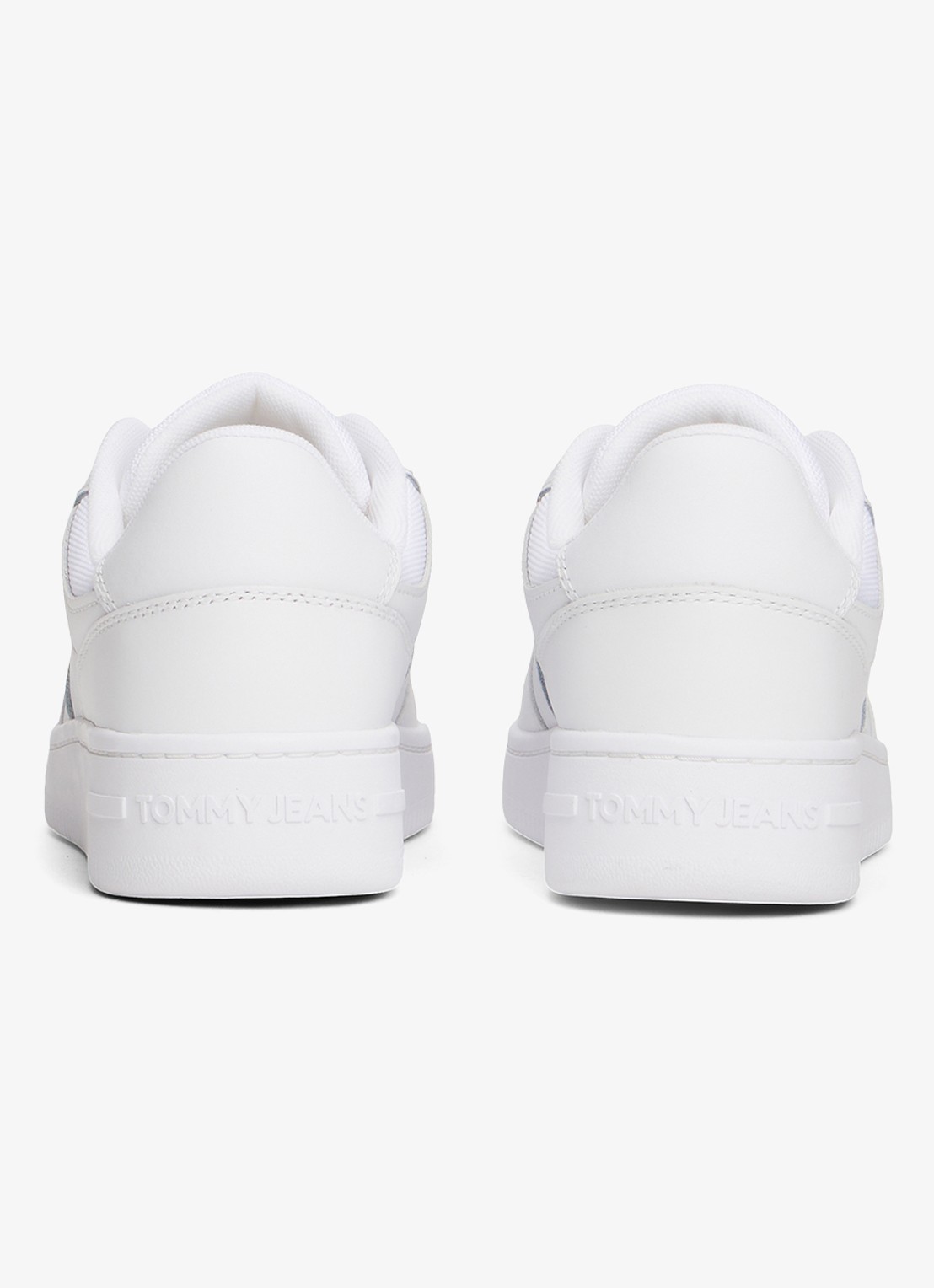 Tommy Hilfiger Sneaker van leer met logo - achterkant 4 wit