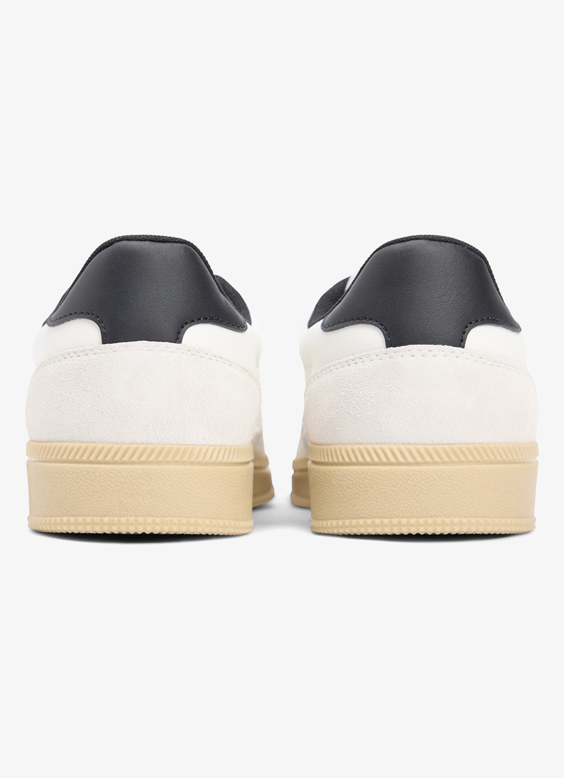 Tommy Hilfiger Sneaker van leer met logo - achterkant gebroken wit