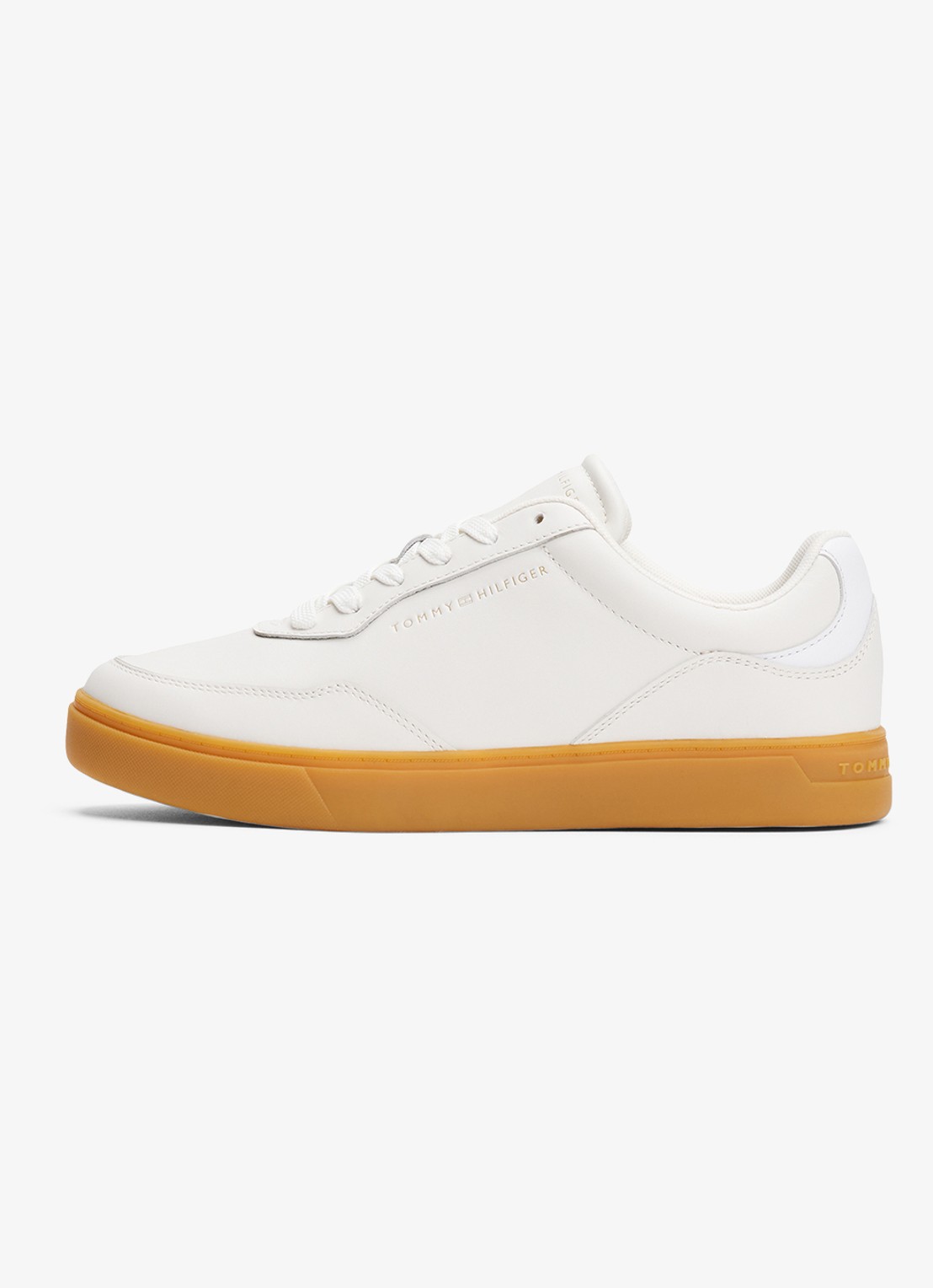 Tommy Hilfiger Sneaker van leer - detail 3 beige