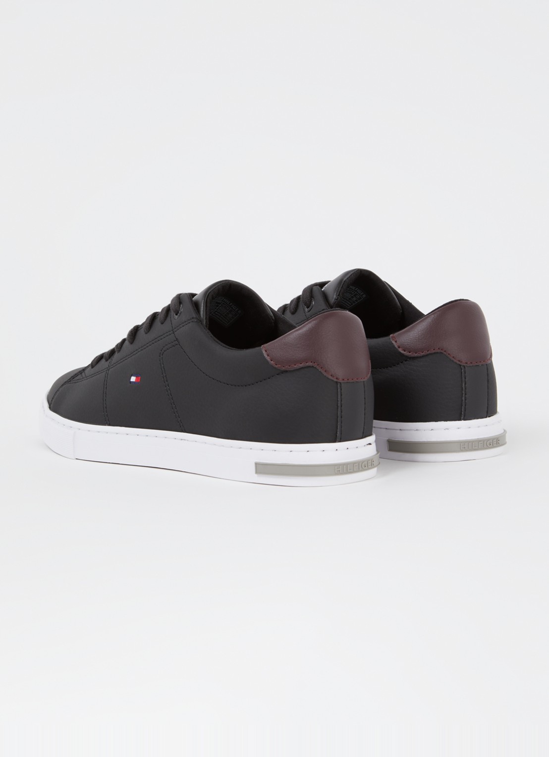 Tommy Hilfiger Sneaker van leer - achterkant 5 zwart