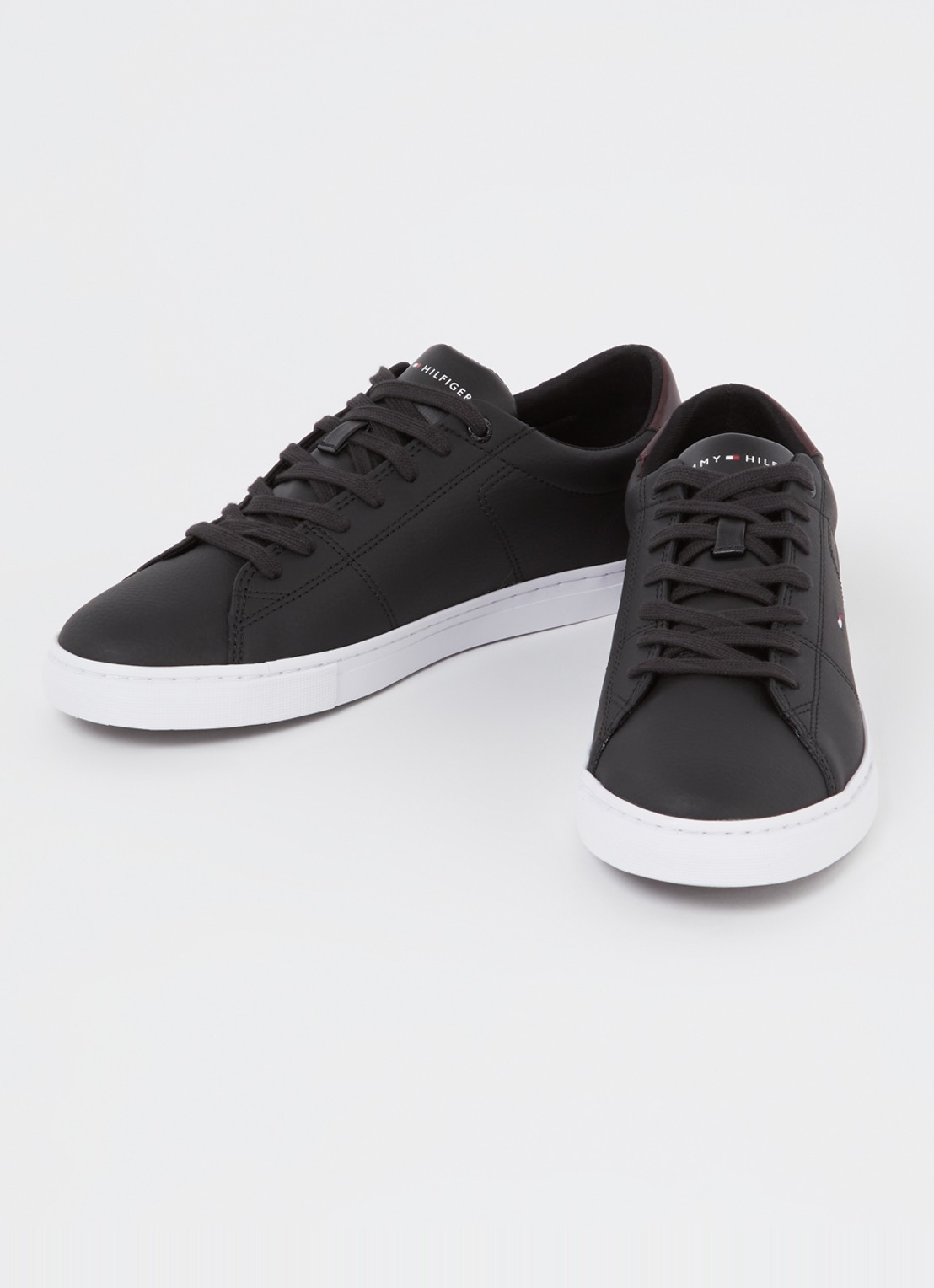 Tommy Hilfiger Sneaker van leer - detail 2 zwart