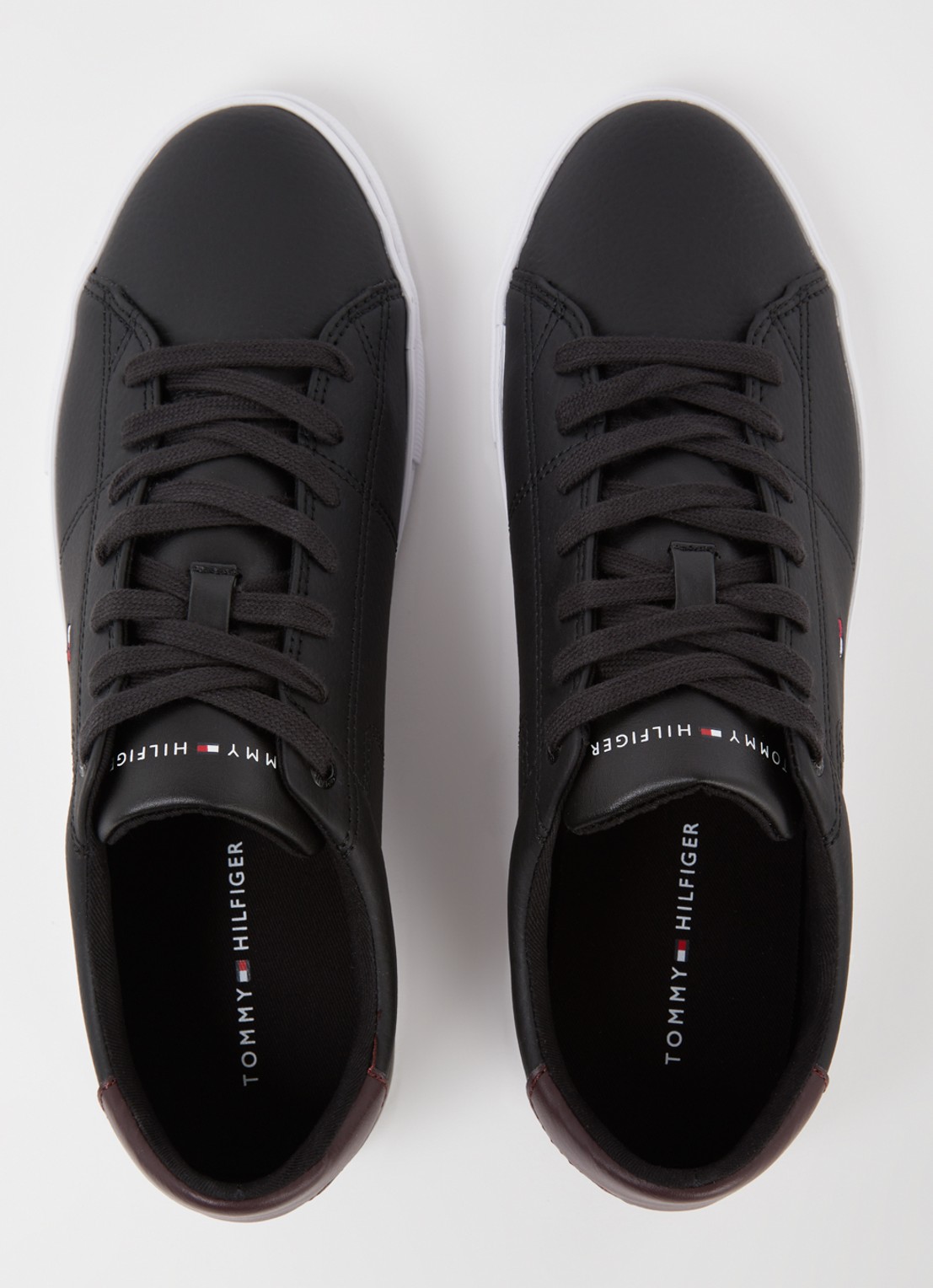 Tommy Hilfiger Sneaker van leer - detail 3 zwart