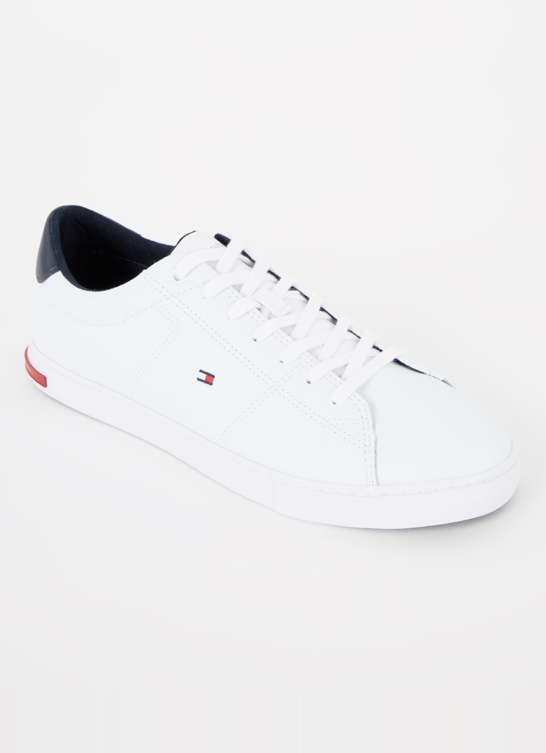 Tommy Hilfiger Sneaker van leer - voorkant wit