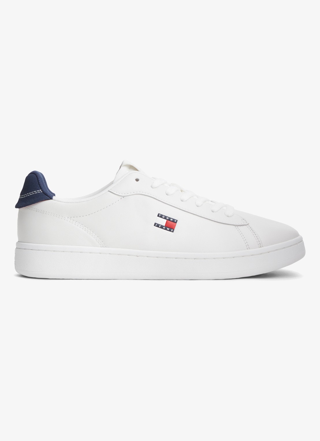 Tommy Hilfiger Sneaker van leer - voorkant wit