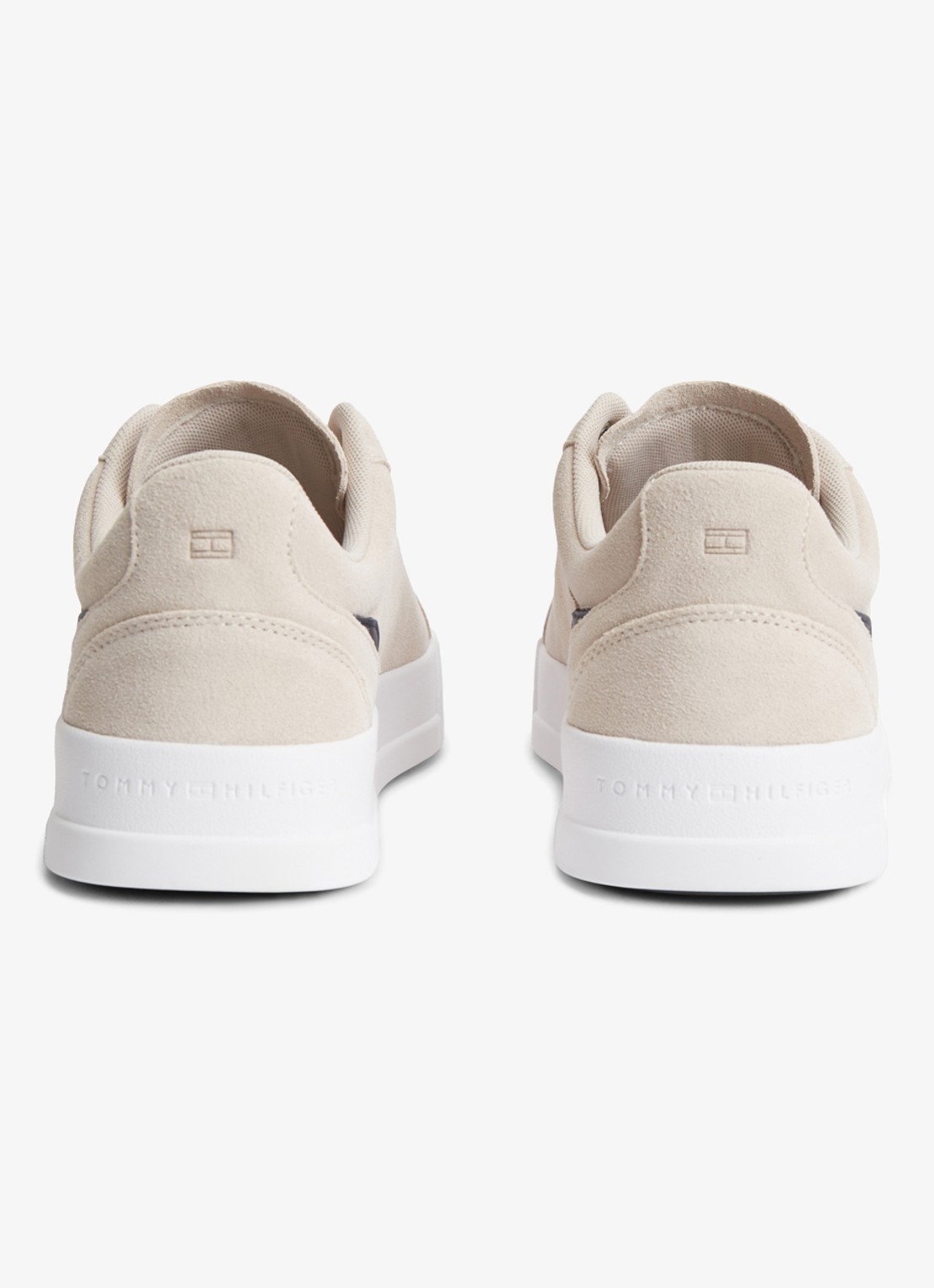 Tommy Hilfiger Sneaker van leer - achterkant 6 beige