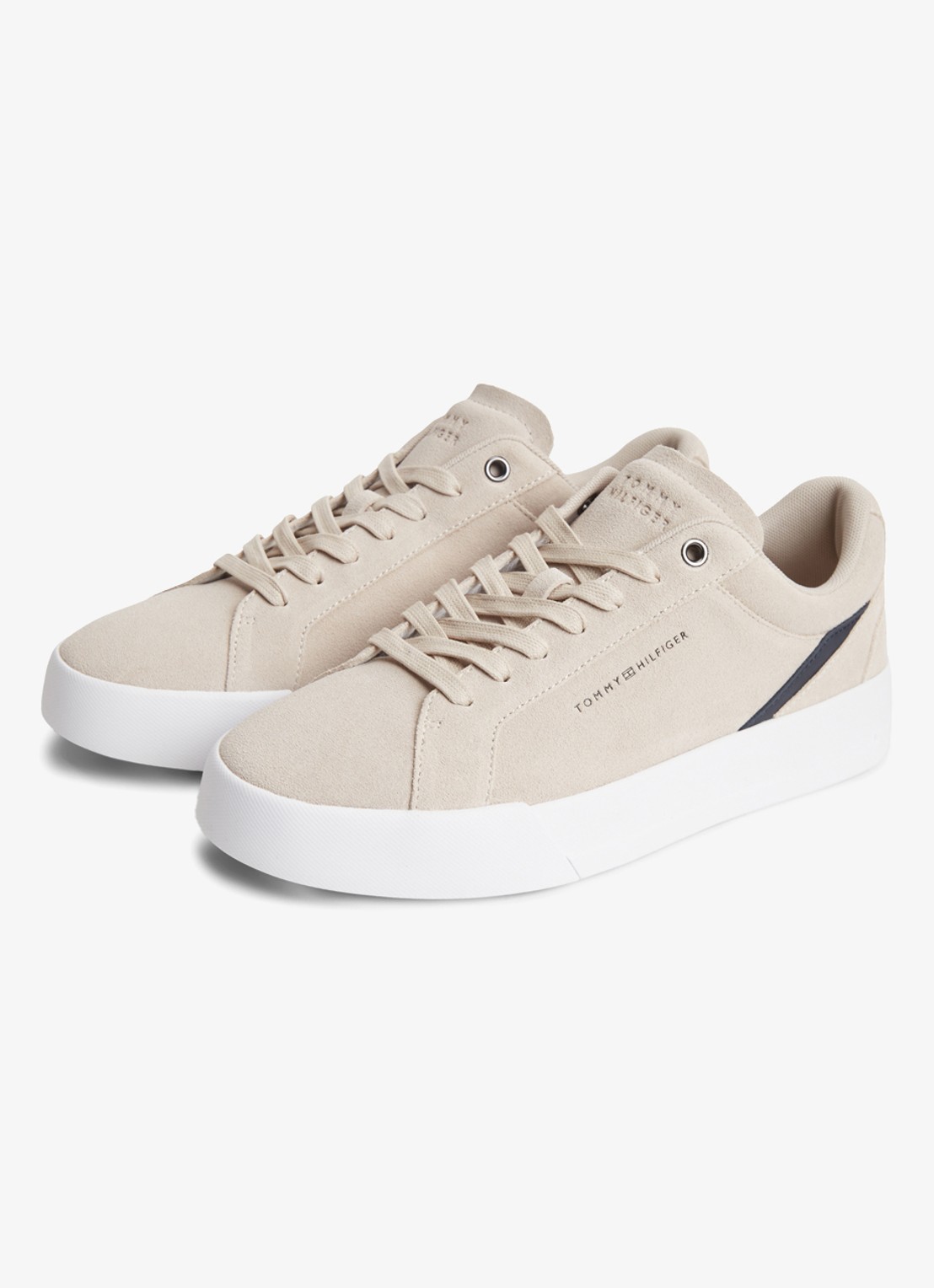 Tommy Hilfiger Sneaker van leer - detail 3 beige